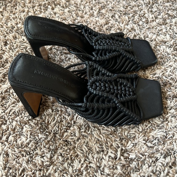 Jonathan Simkhai Audra Macrame Heeled Sandal in Black Size EU 36 | US 6 - Picture 9 of 12
